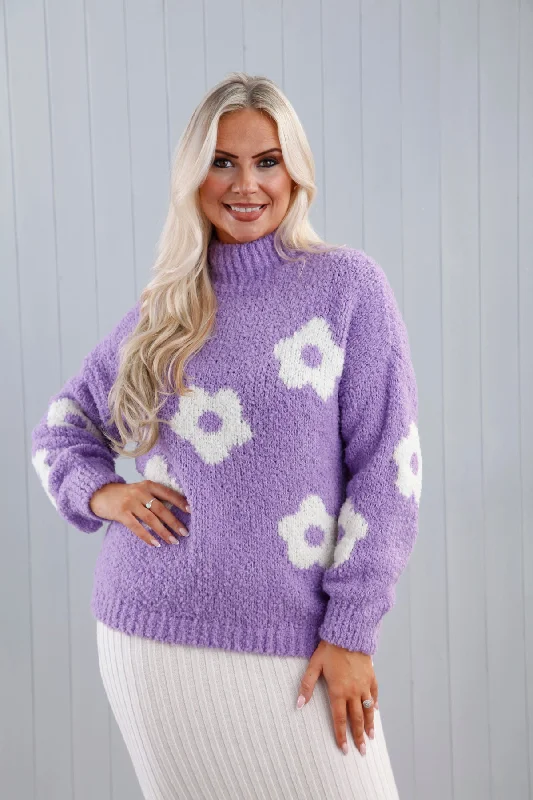 Beau Boucle Floral Jumper Lavender