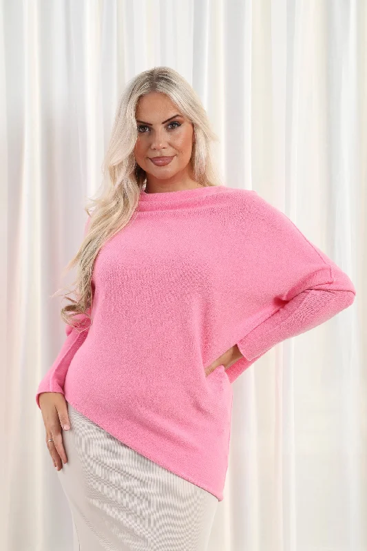 Isabella Asymmetric Top Bubblegum Pink