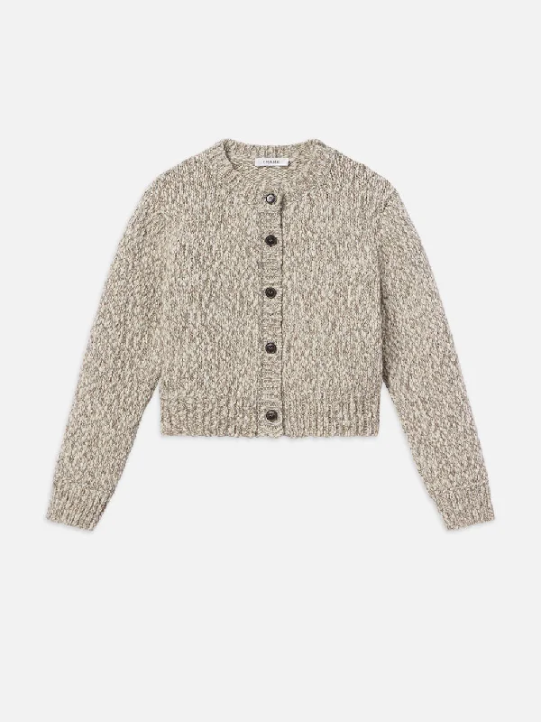 Marl Cardi Sweater -- Cream Multi